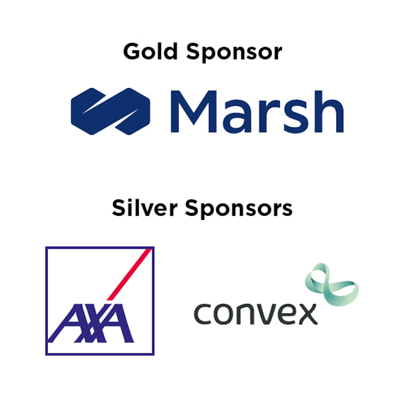 Gold and silver sponsor logos