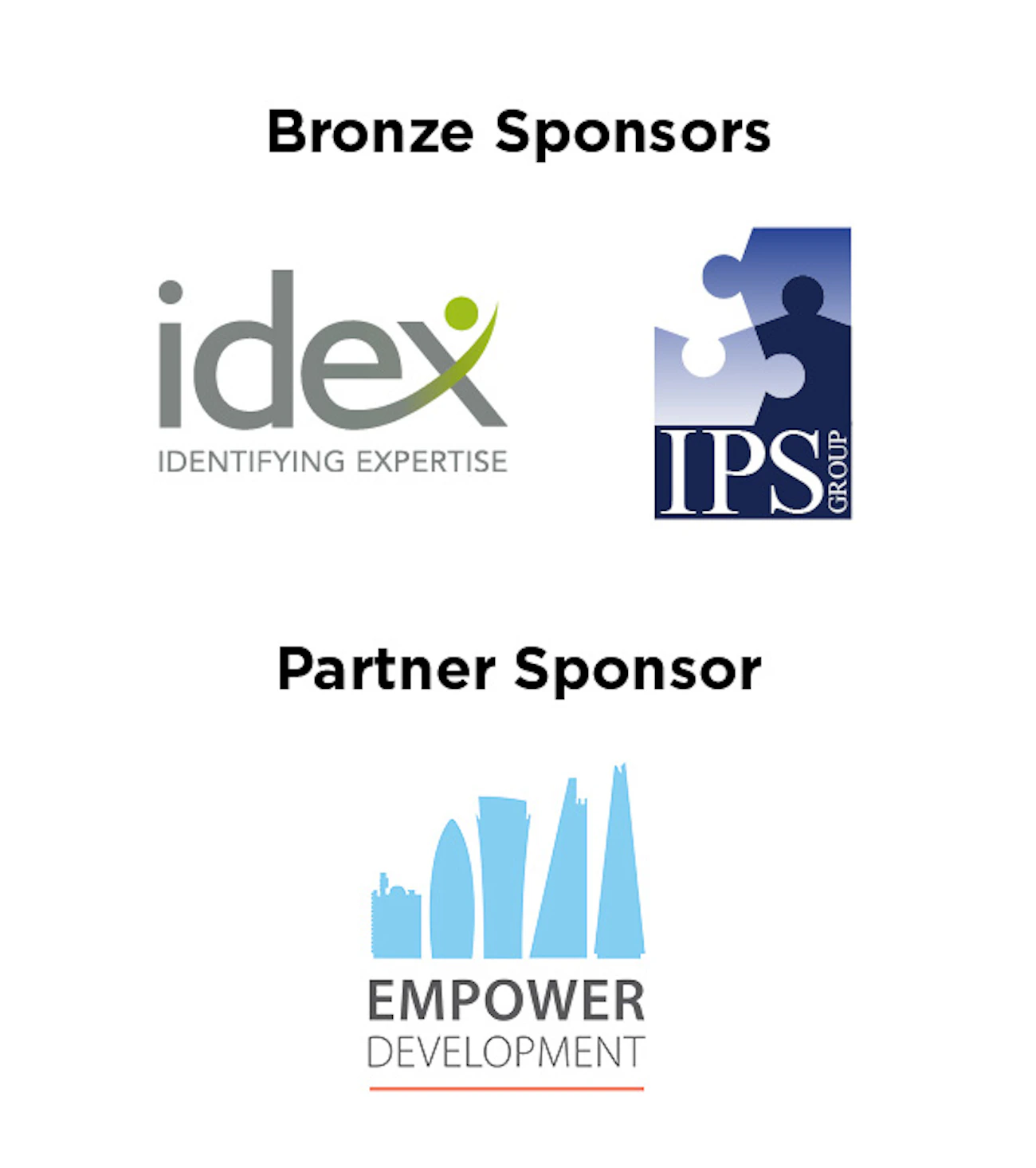 Bronze and partner sponsor logos