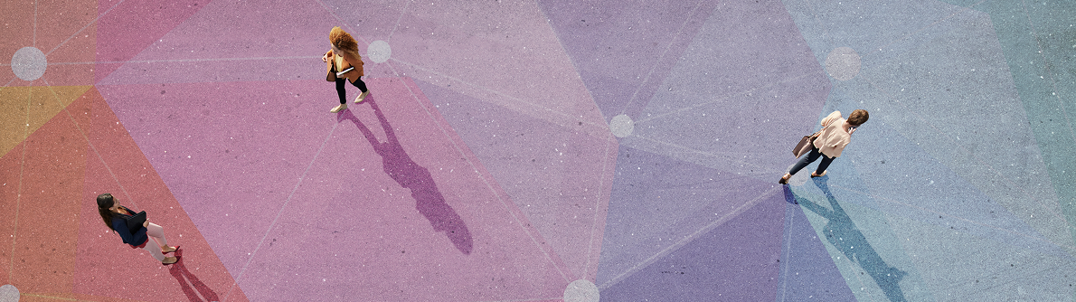 Networking Or Misc People Walking In Different Directions